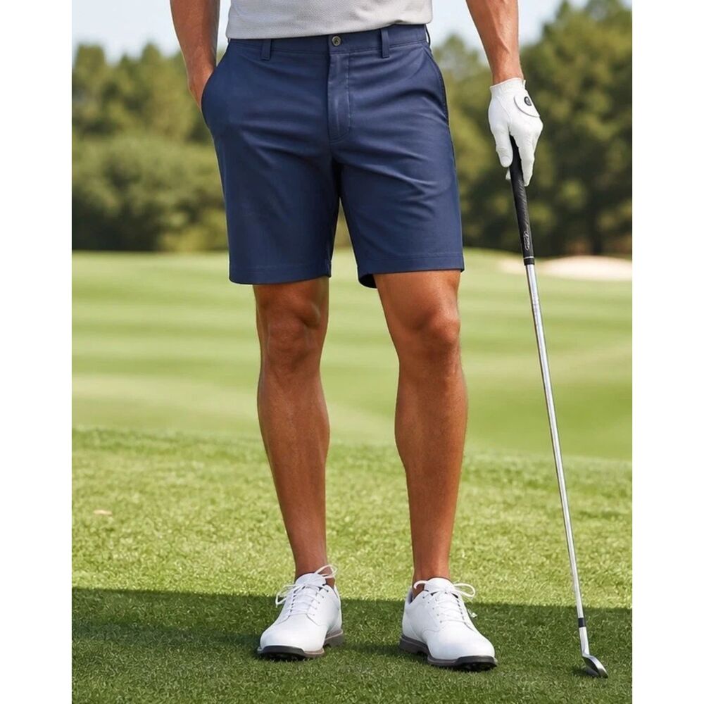 Callaway Performance Shorts Size 36 moisture wick 410 Peacoat Heather Blue